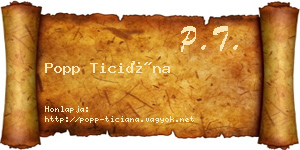 Popp Ticiána névjegykártya